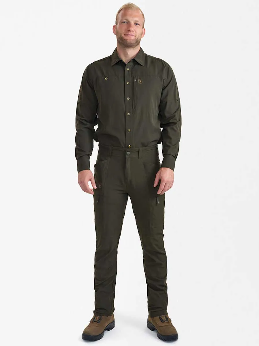 30% OFF DEERHUNTER Canopy Trousers - Men's - Forest Green - Size: UK 35" (EU50)