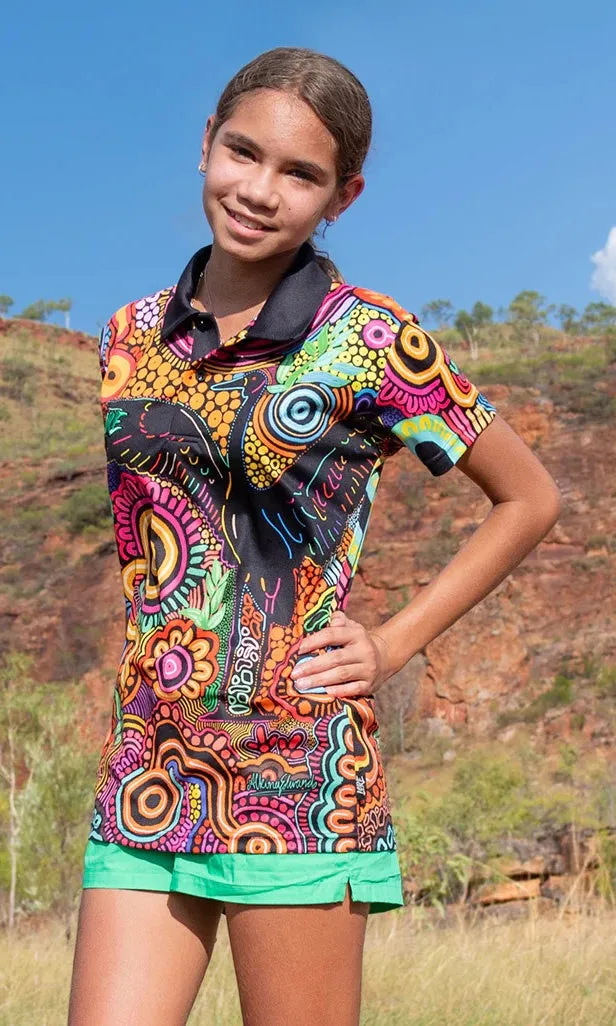 Aboriginal Art Kids Unisex Polo Gunugudhula