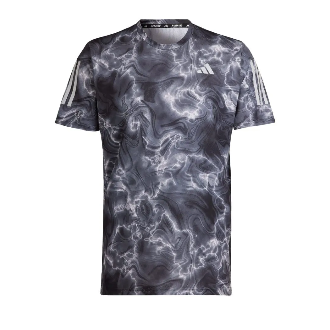 adidas Own The Run Allover Print Men's Tee