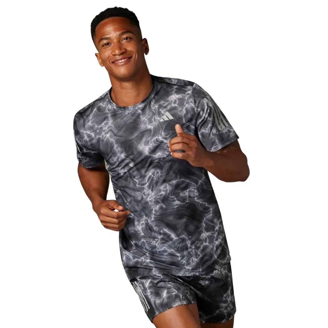 adidas Own The Run Allover Print Men's Tee