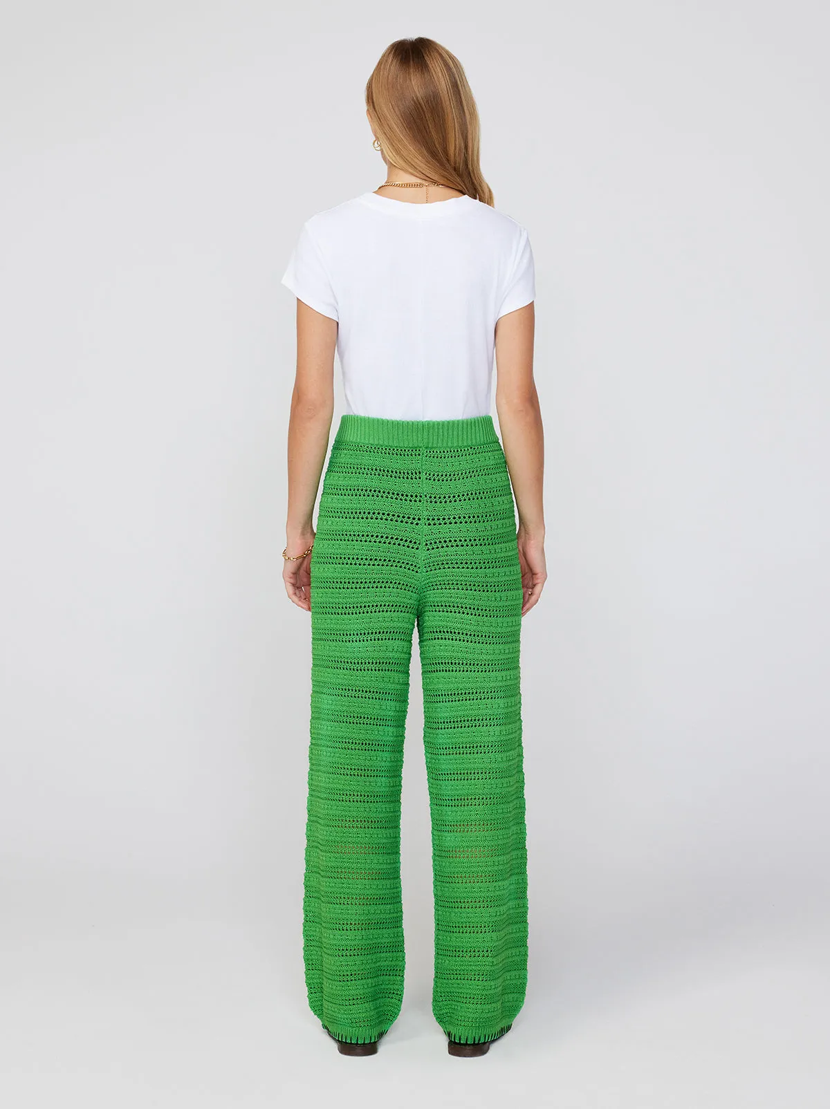 Austin Green Crochet Knit Trousers