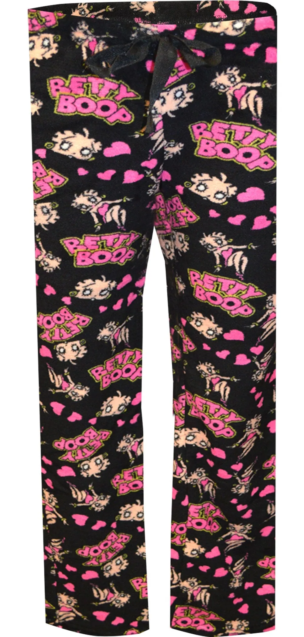 Betty Boop Black Plush Plus Size Lounge Pants