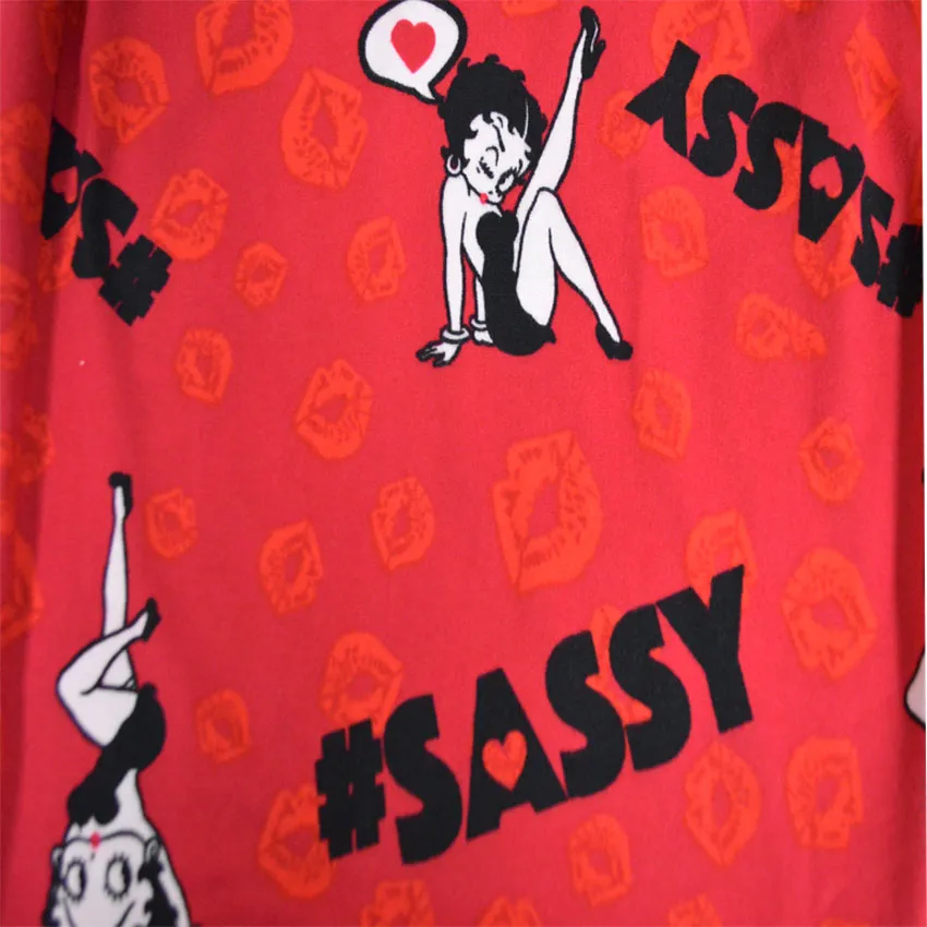 Betty Boop Feeling Sassy Red Lounge Pants