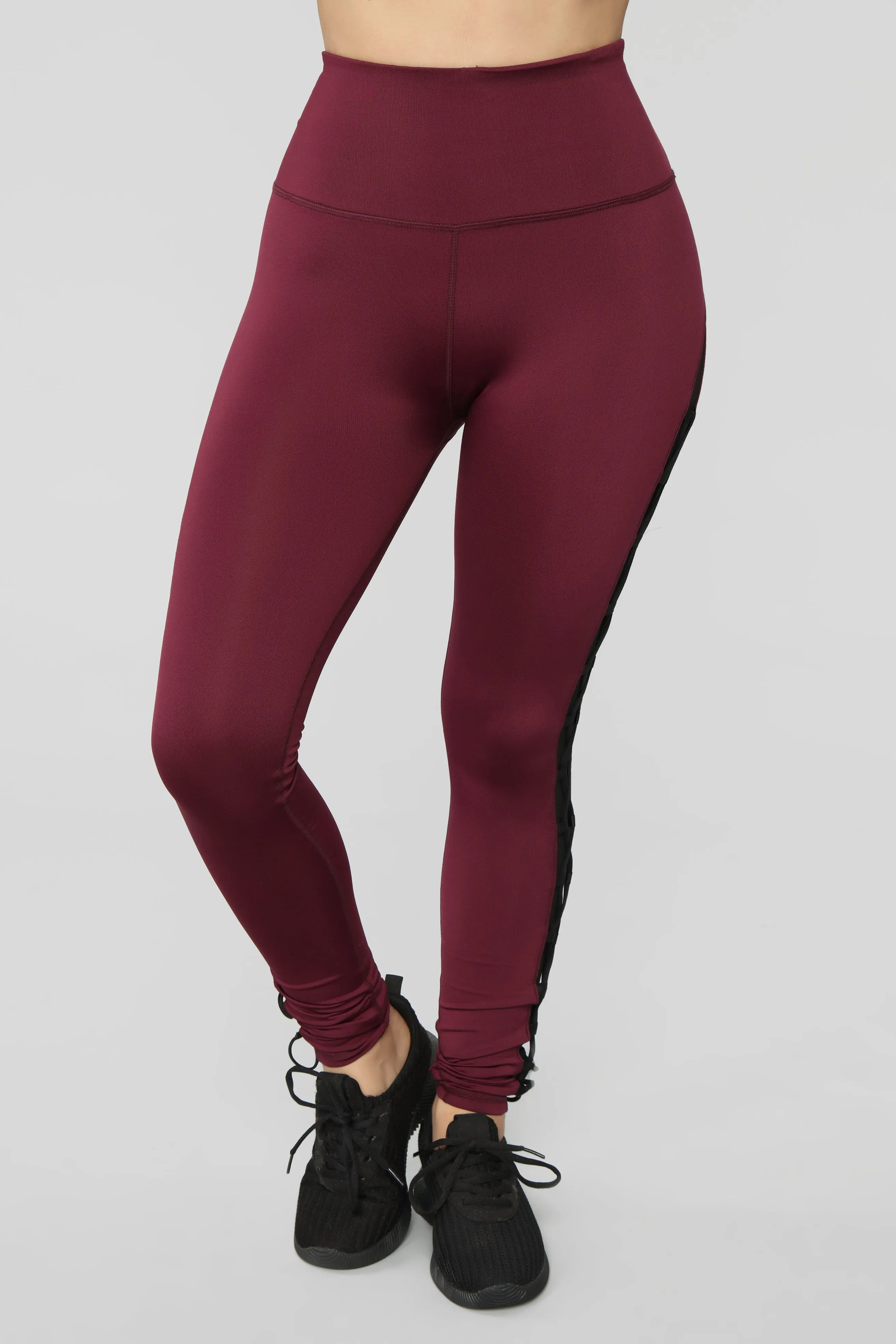 Body Goals Active Leggings - Burgundy