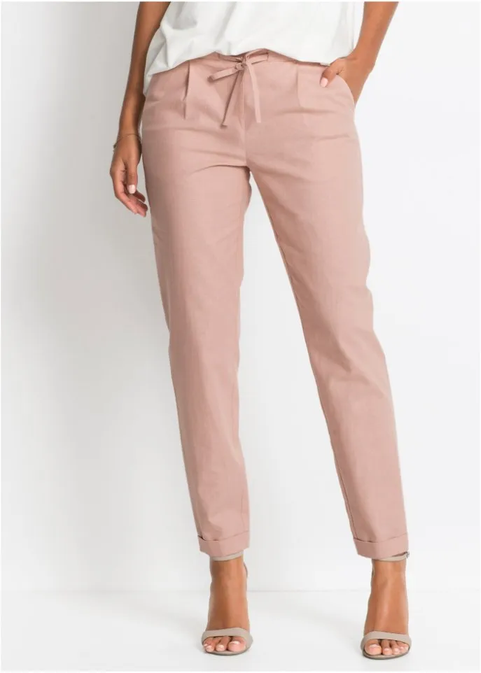 Bodyflirt linen trousers, pink