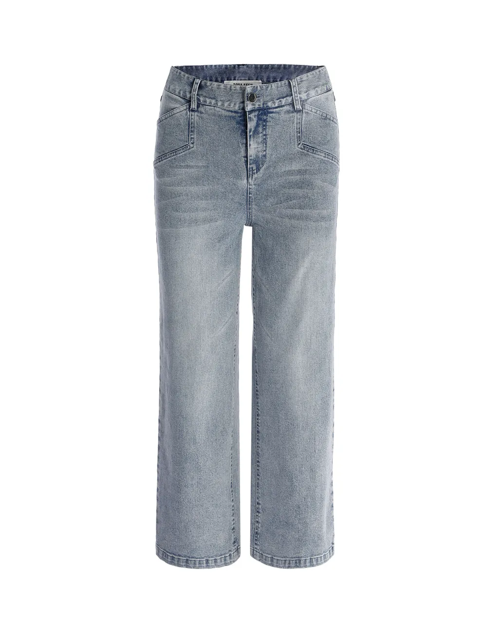 BORA AKSU Washed Light Blue Wide-Leg Fit Jeans