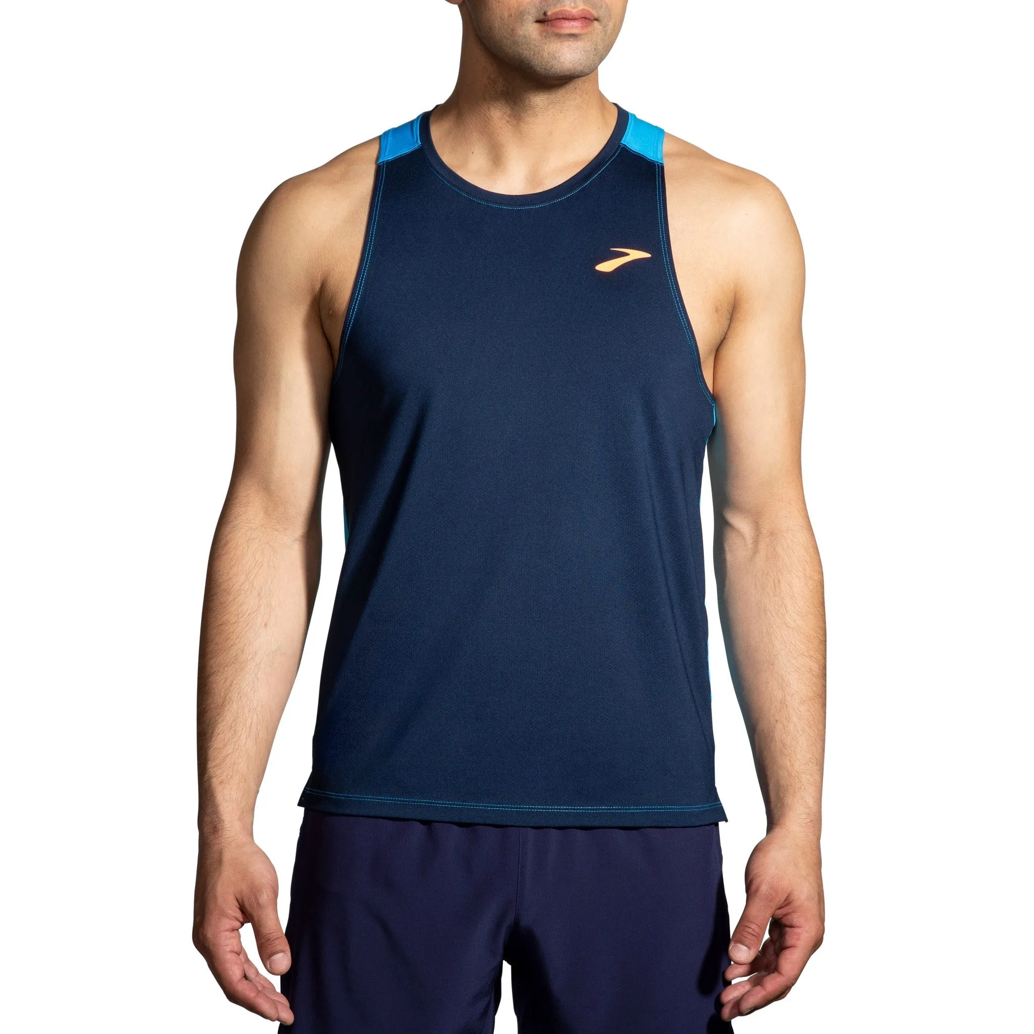 Brooks Atmosphere Singlet Navy/Spring Break