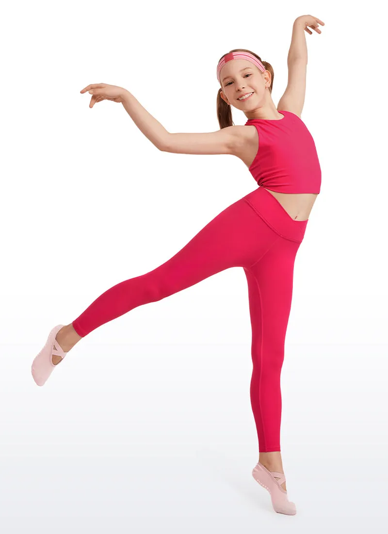 Butterluxe Girls Active Leggings - V Cross Waist