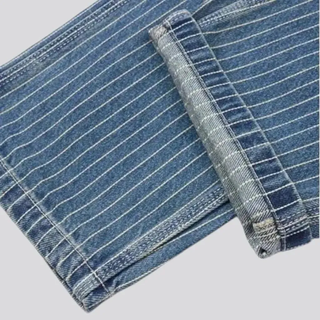 Casual men's stonewashed jeans