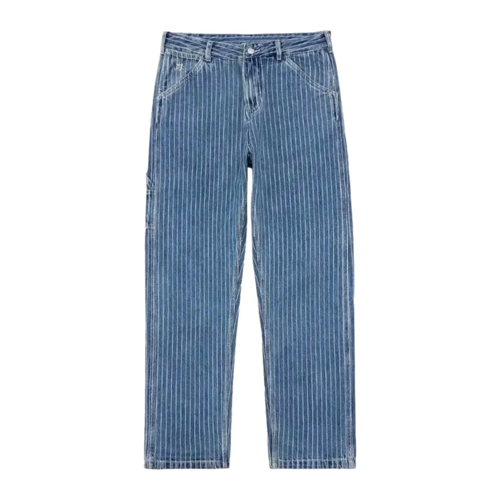 Casual men's stonewashed jeans