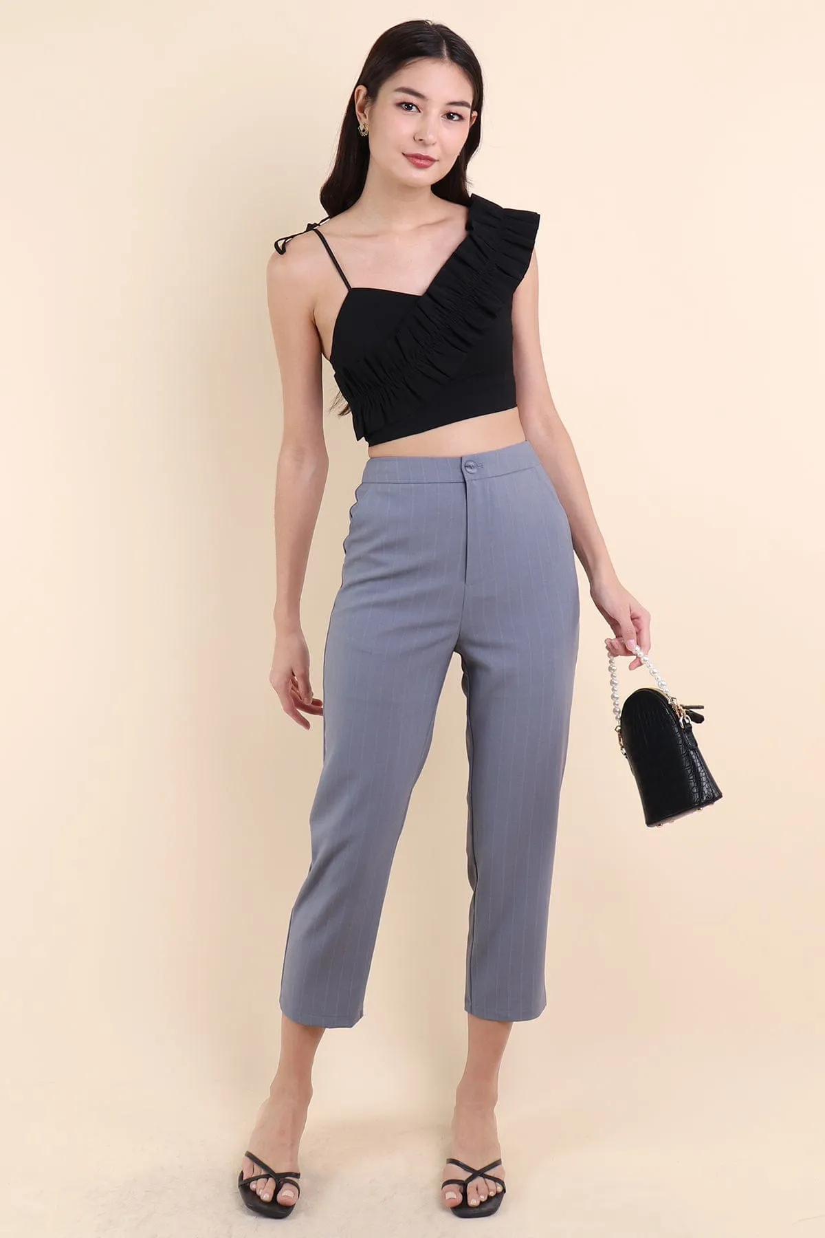 CLEO TAILORED PANTS IN PIGEON BLUE