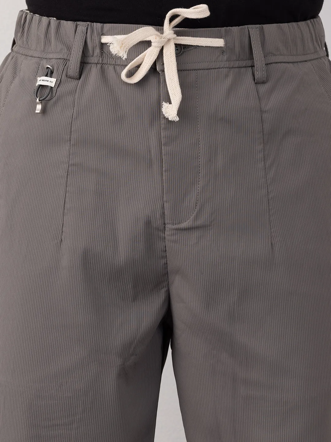 Dark Grey Plain Travel Pants