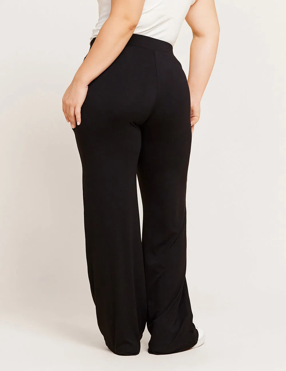 Downtime Wide Leg Lounge Pant - Black