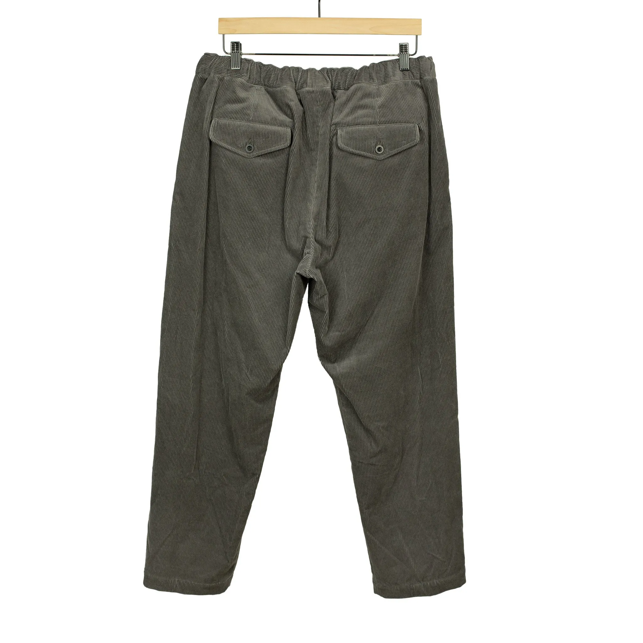 Easy trousers in dusty charcoal cotton corduroy