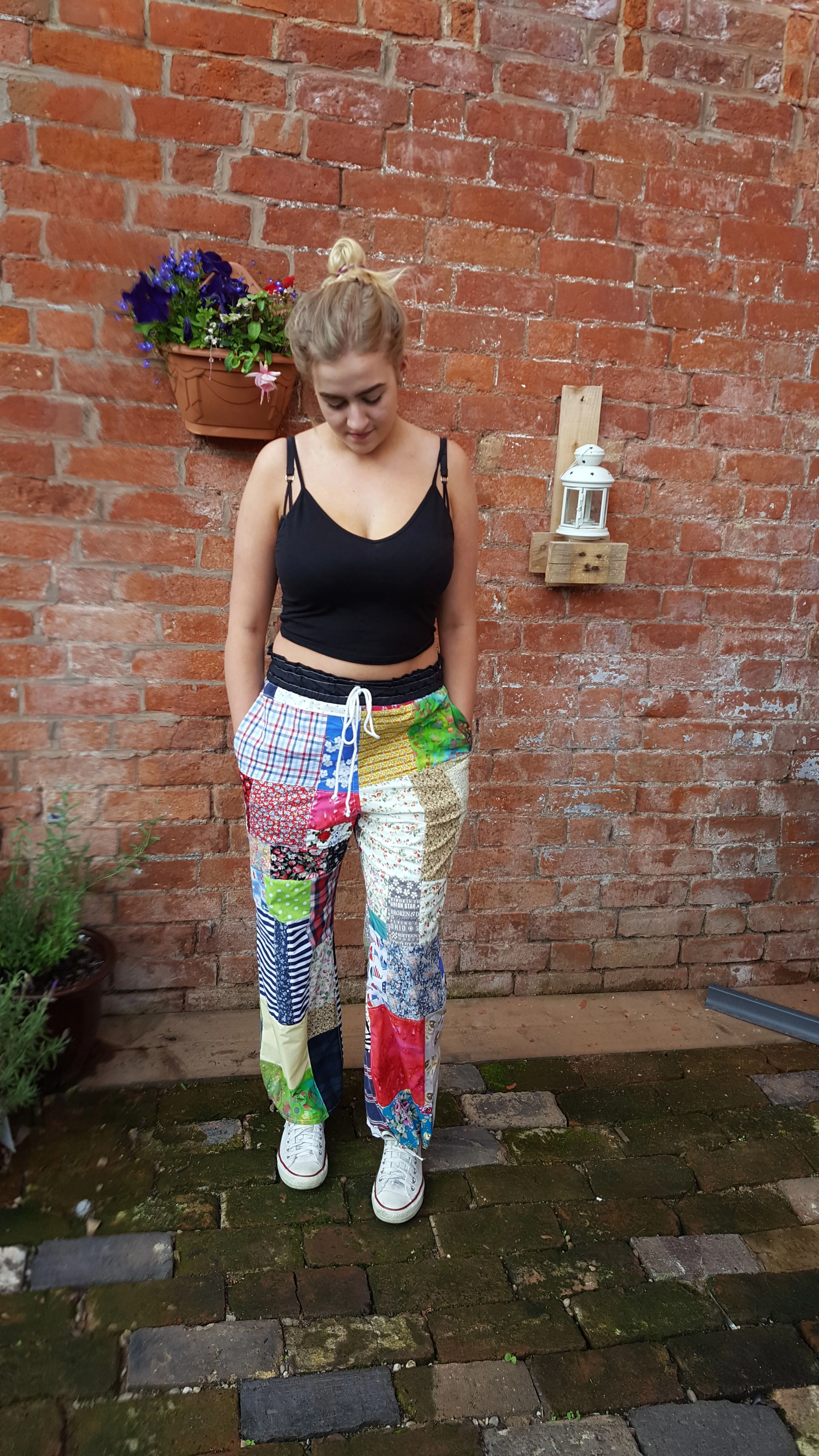 Festival, Hippie, patchwork, Pants, Handmade patchwork trousers, alternative lounge pants