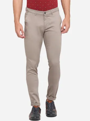 Grey Solid Neo Fit Casual Trouser | Greenfibre