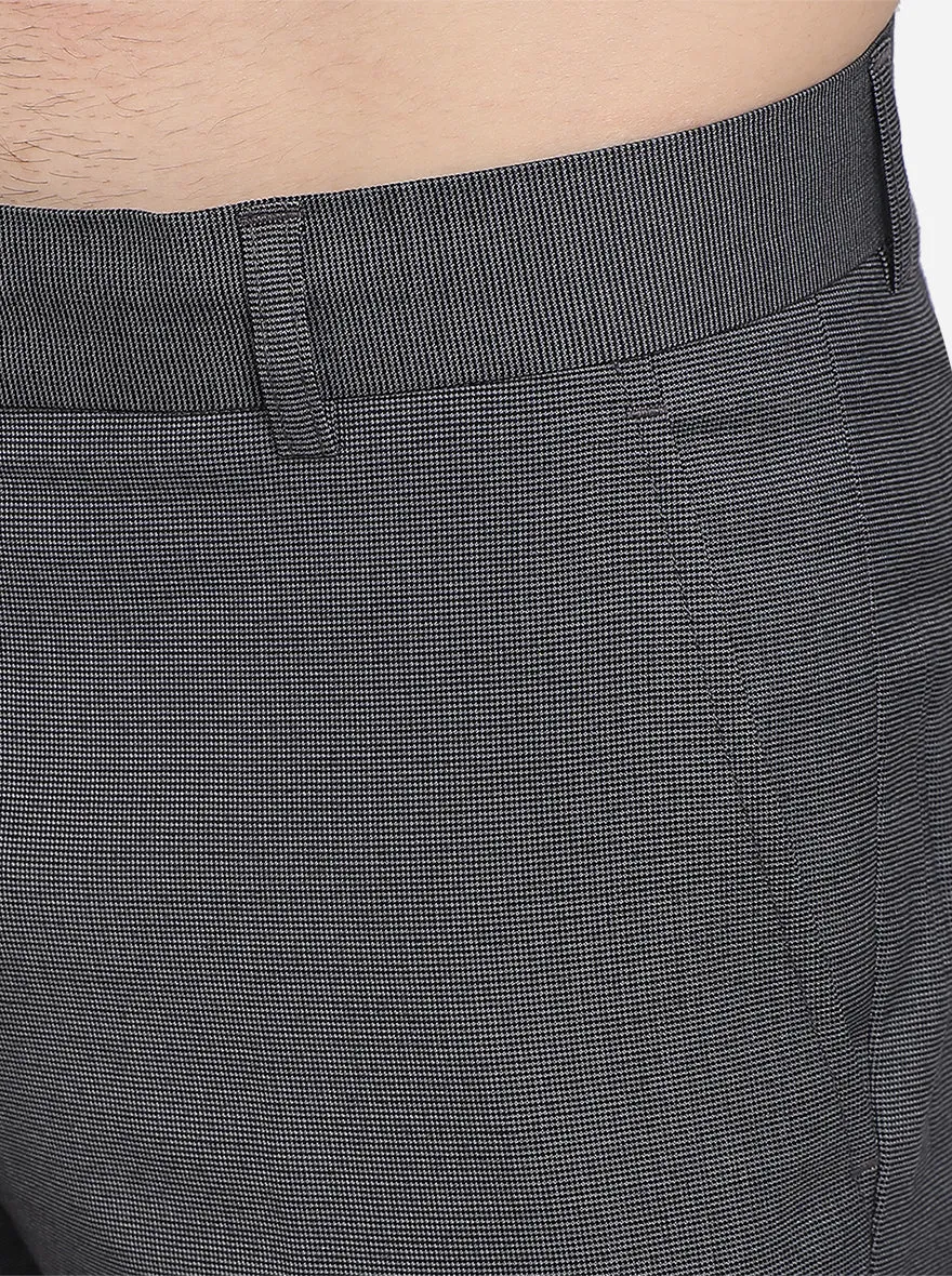 Grey Solid Super Slim Fit Formal Trouser | JadeBlue