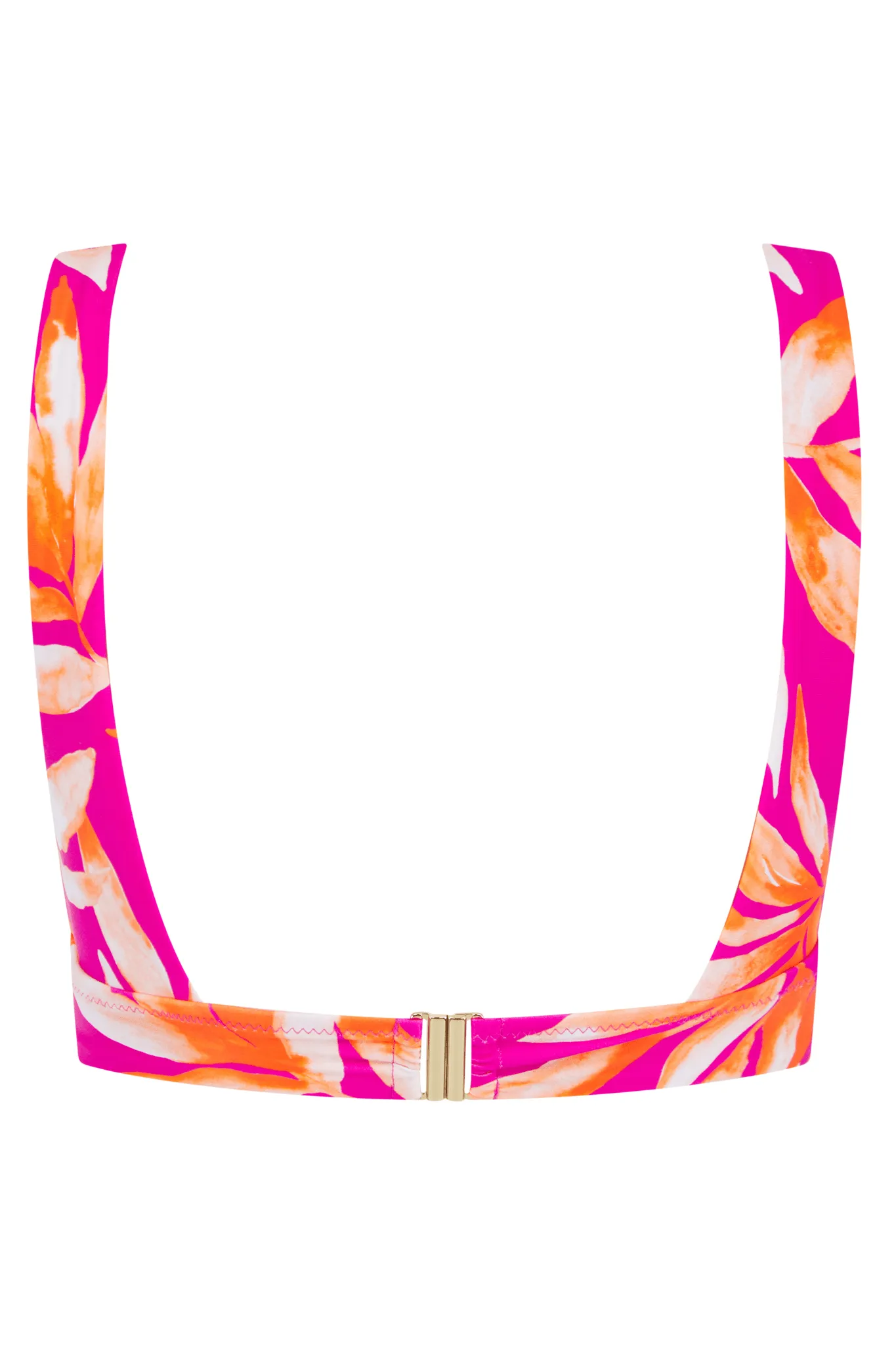 HALO Tamika Bikini Vest Top In Watercolour Orange Leaf