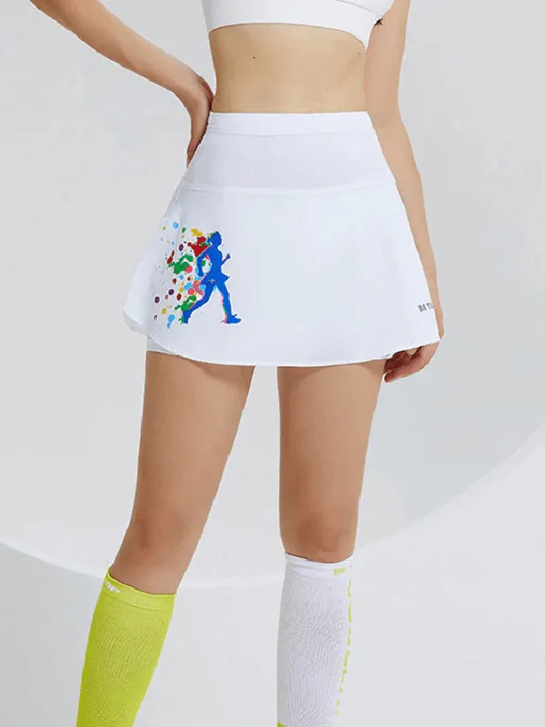 High Waist Double Layer Skirt with Pocket / Mesh Golf Tennis Cloth - SF0105