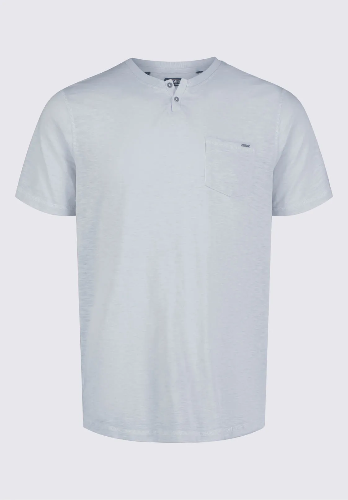 Kadyo Men's Pocket Henley Top in Charlie Grey - BM24345