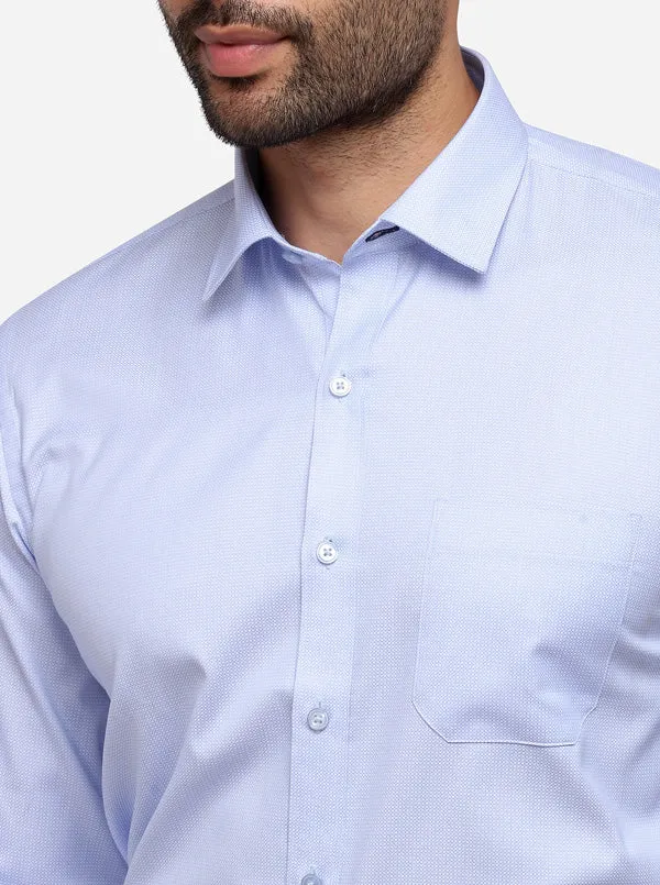 Light Blue Solid Regular Fit Formal Shirt | Greenfibre