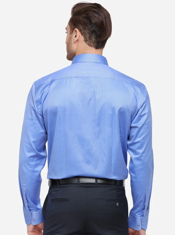 Light Blue Solid Smart Fit Formal Shirt | JadeBlue