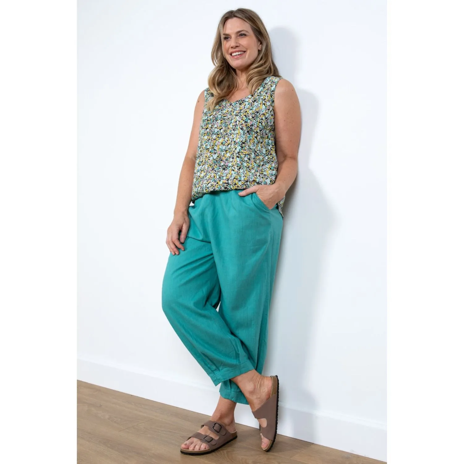 Lily & Me 14 Green Sail Plain Trouser