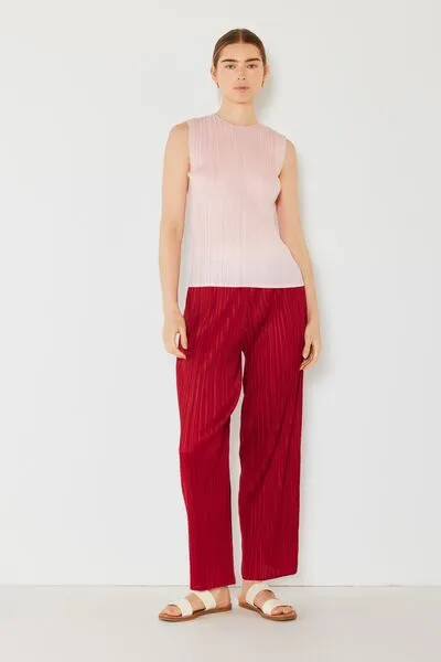 Marina West Swim Pleated Elastic-Waist Straight Pants