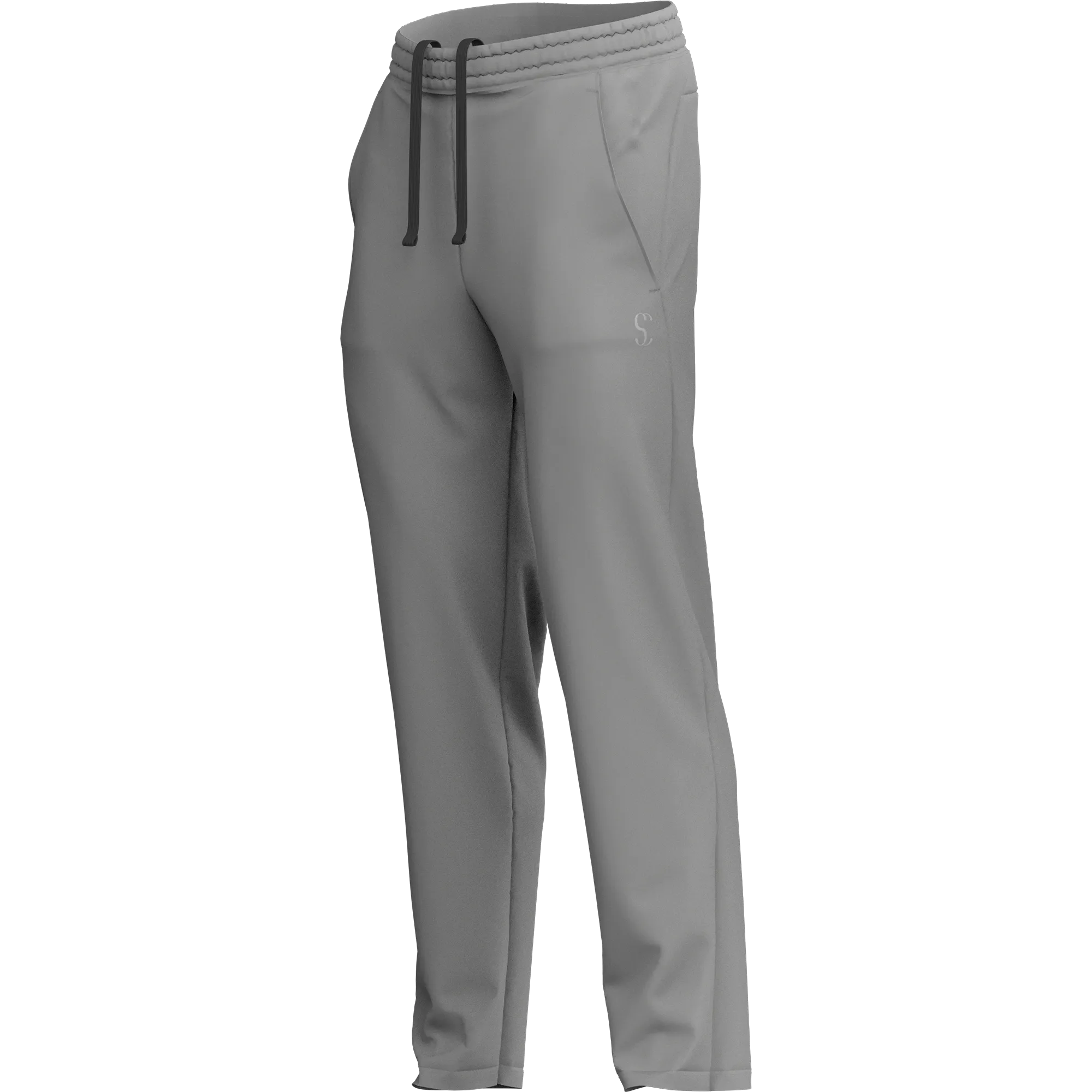 Men's Light Grey Poly Fleece Thermal Tracksuit Bottoms