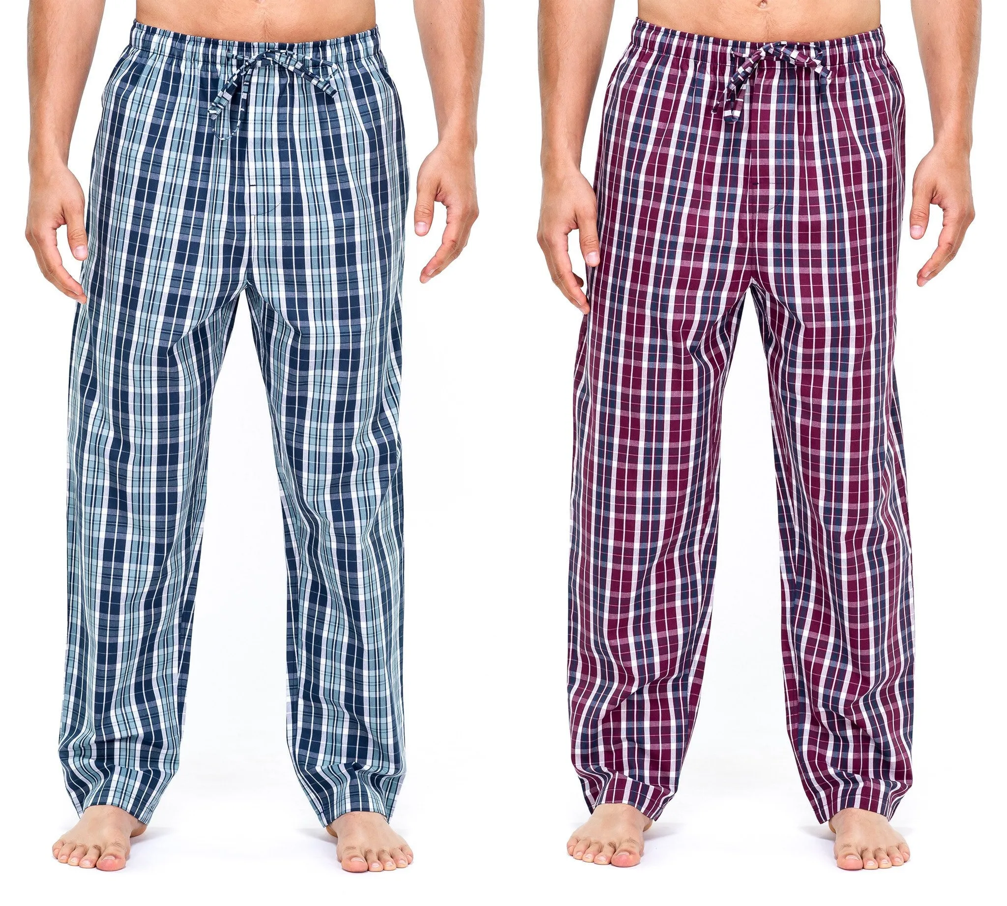 Men's Premium Cotton Lounge/Sleep Pants - 2 Pack