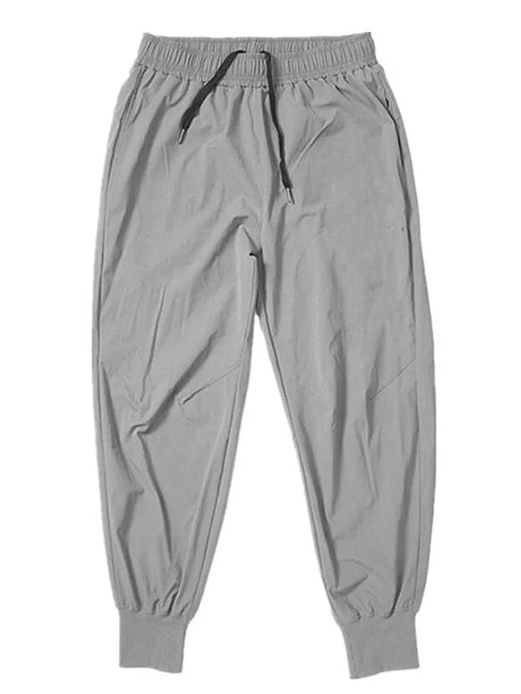 Men'S Solid Colour Sports Quick Dry Joggers