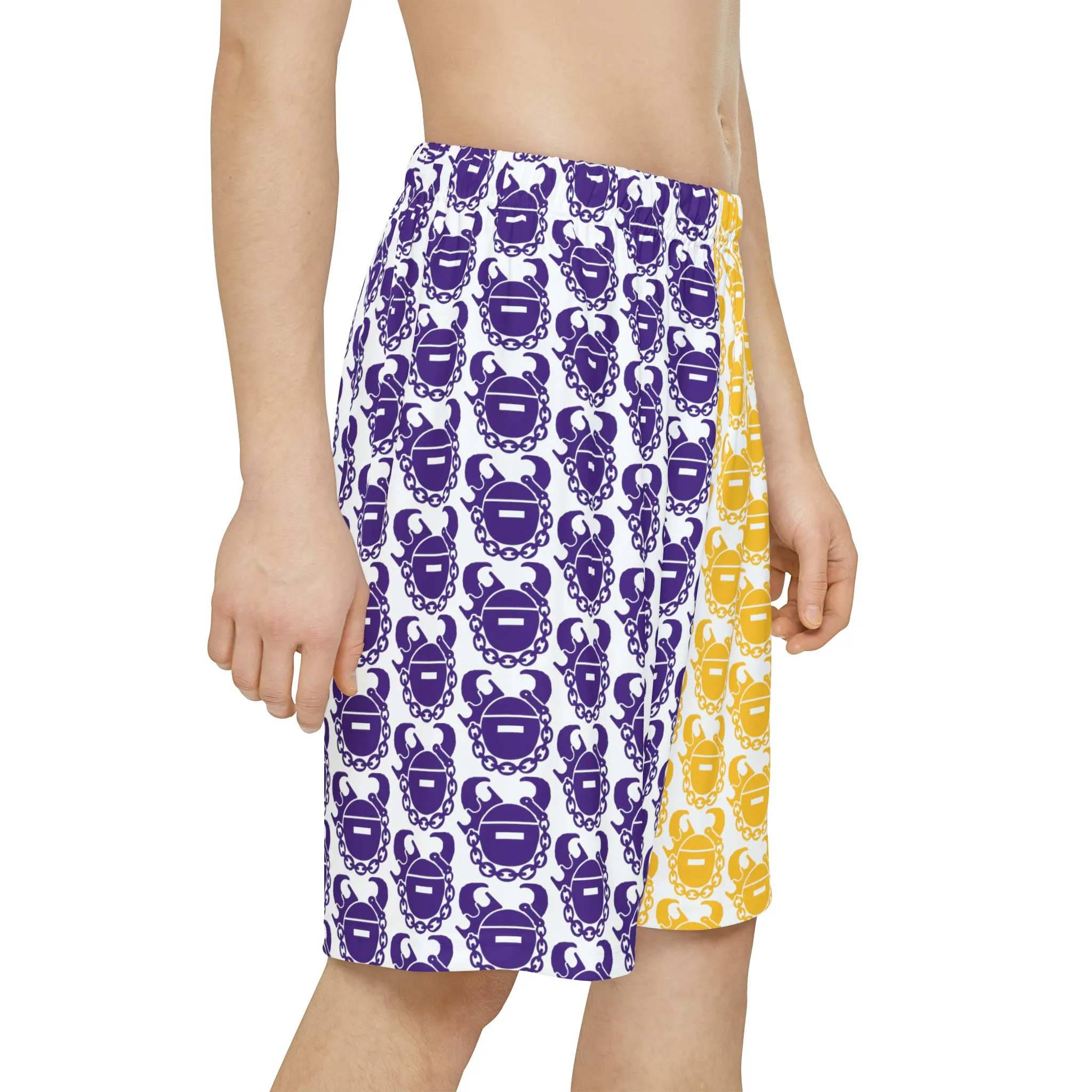 Men’s Sports Shorts - Purple & Gold Helmets