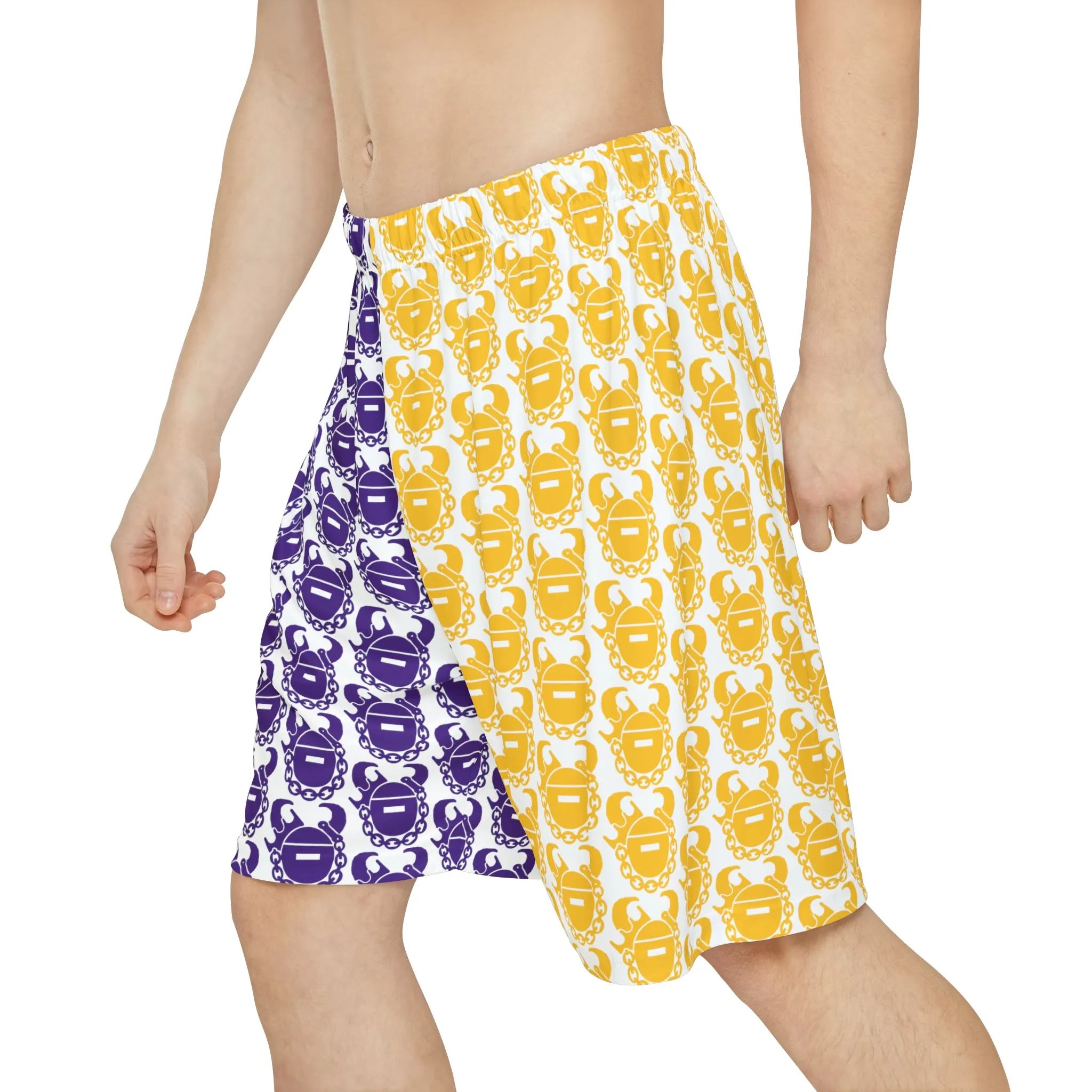 Men’s Sports Shorts - Purple & Gold Helmets