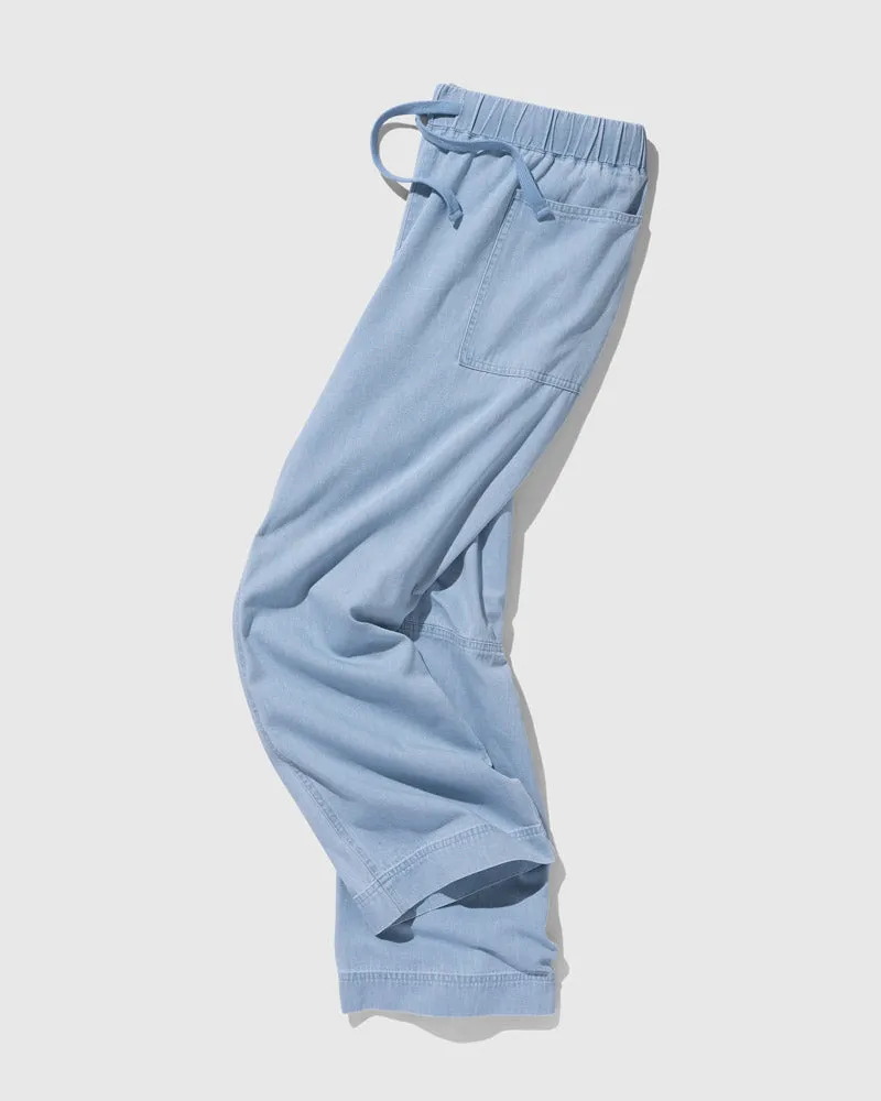 Organic Chambray Pull-On Pant