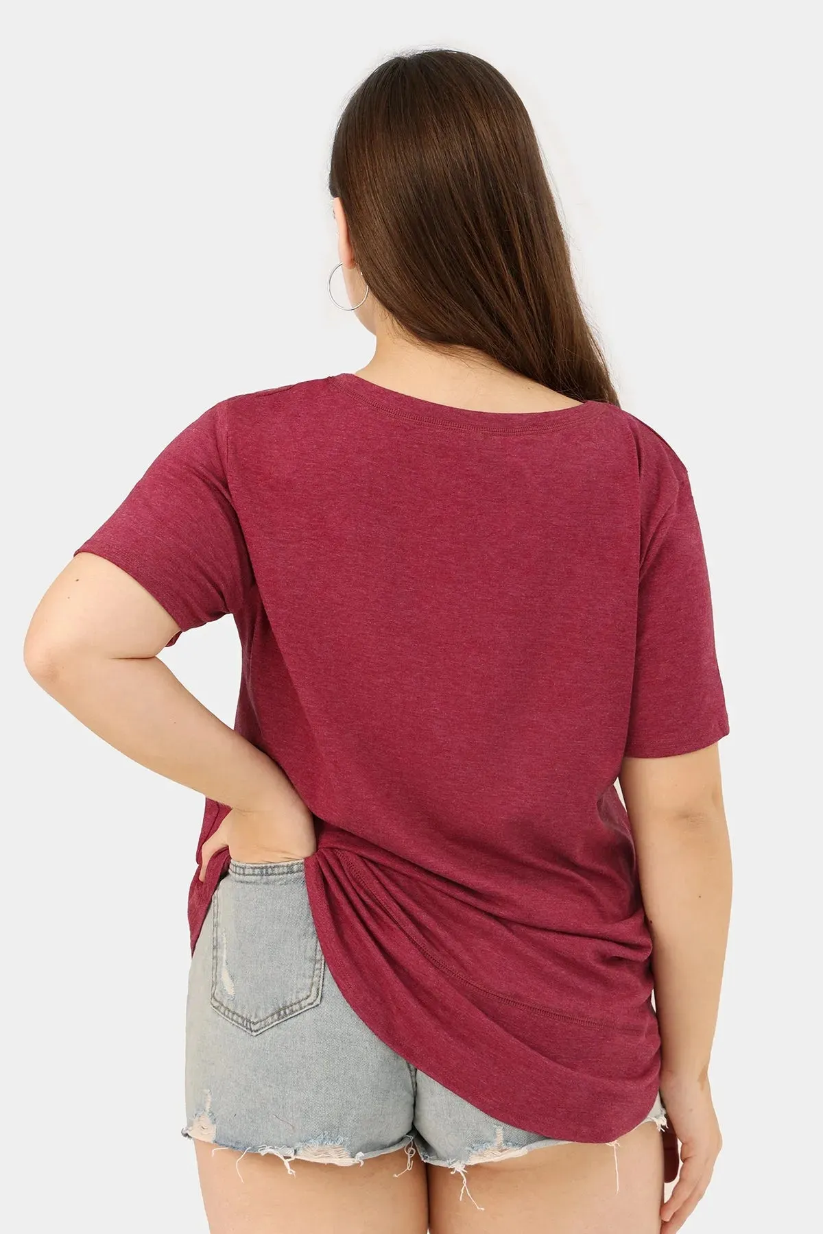 Plain Red Short Sleeve T-Shirt