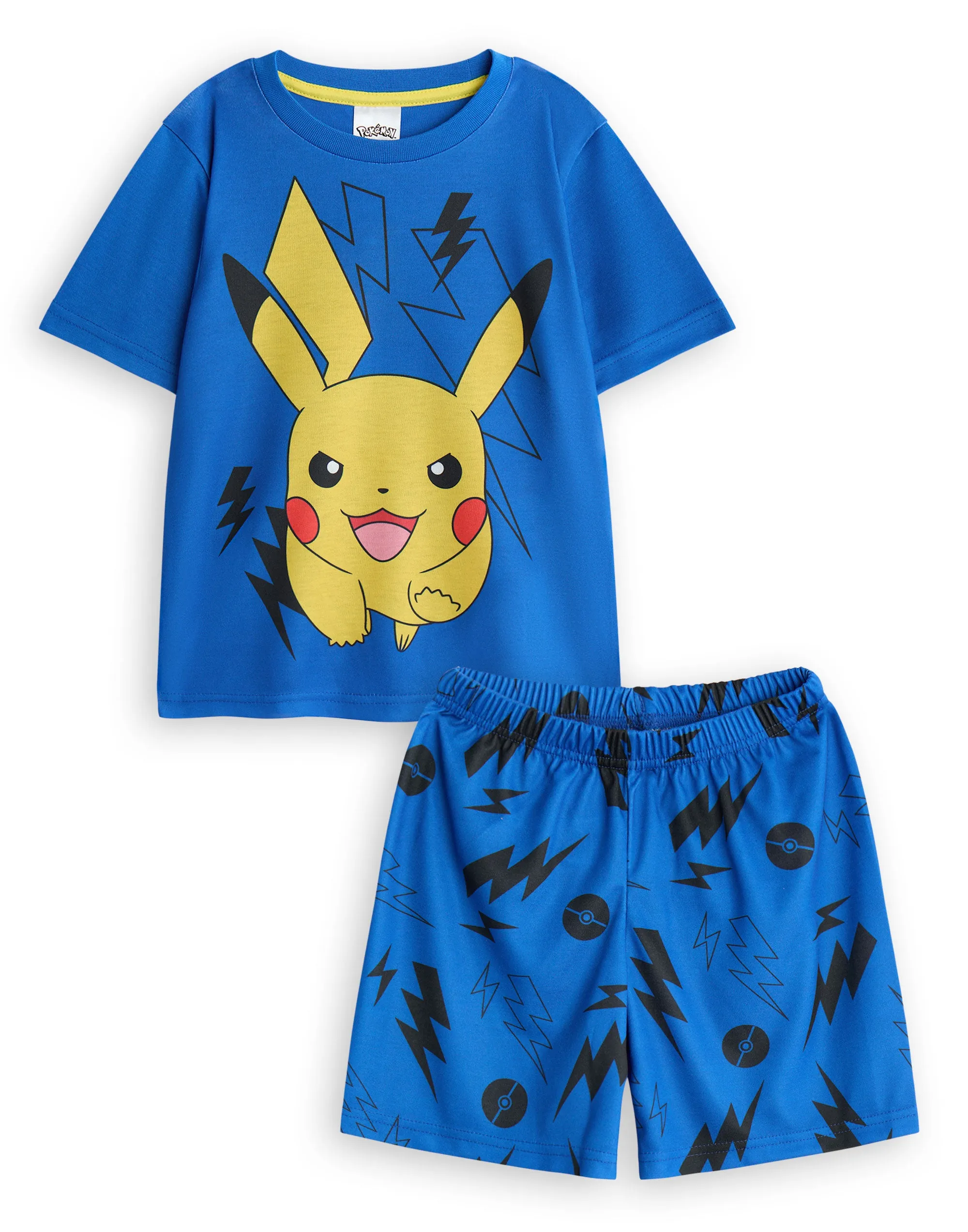 Pokemon Pikachu Boys Blue Short Sleeve Short Leg Pyjamas