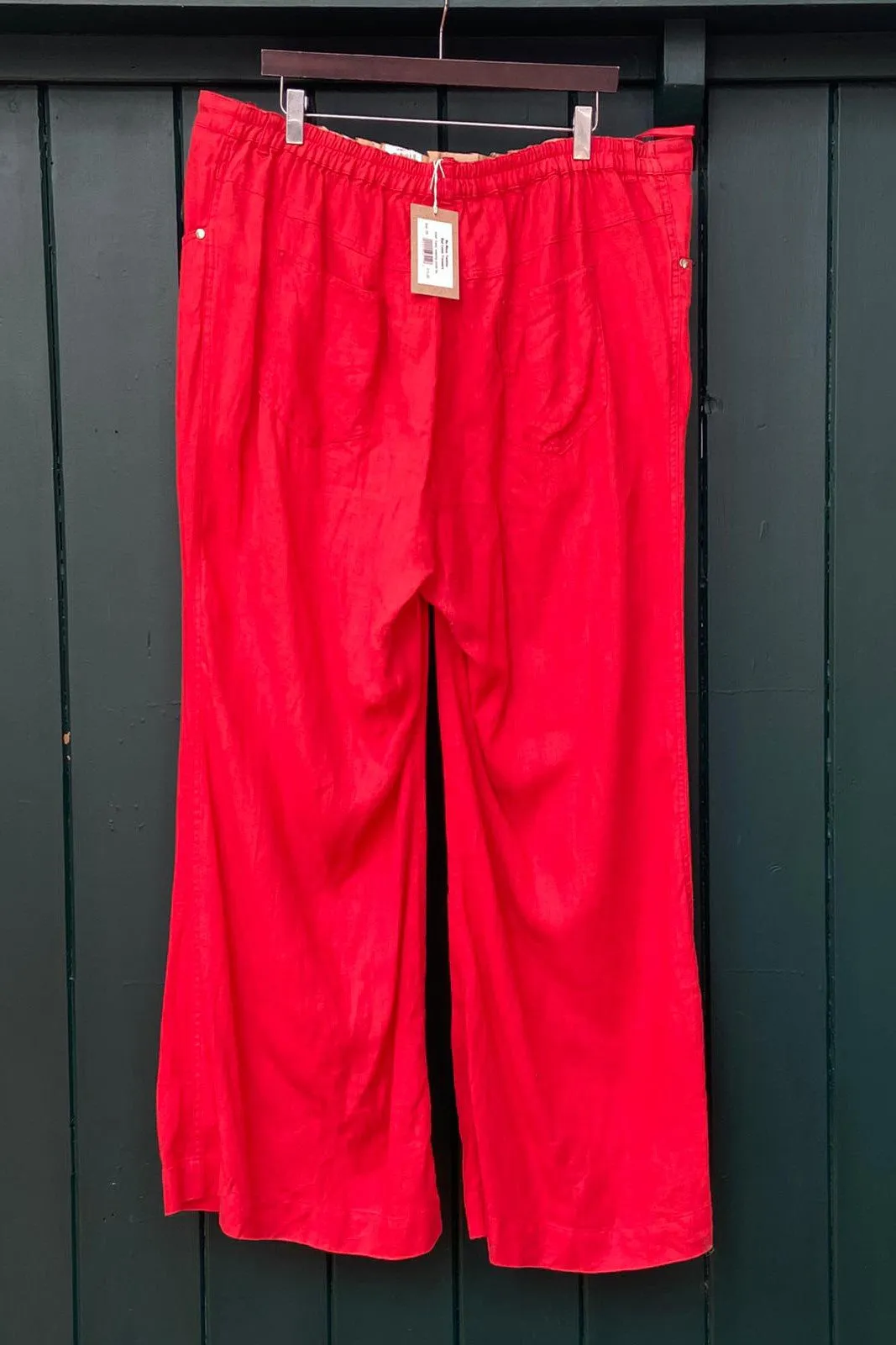 Re-Wear Twister Red Linen Trousers