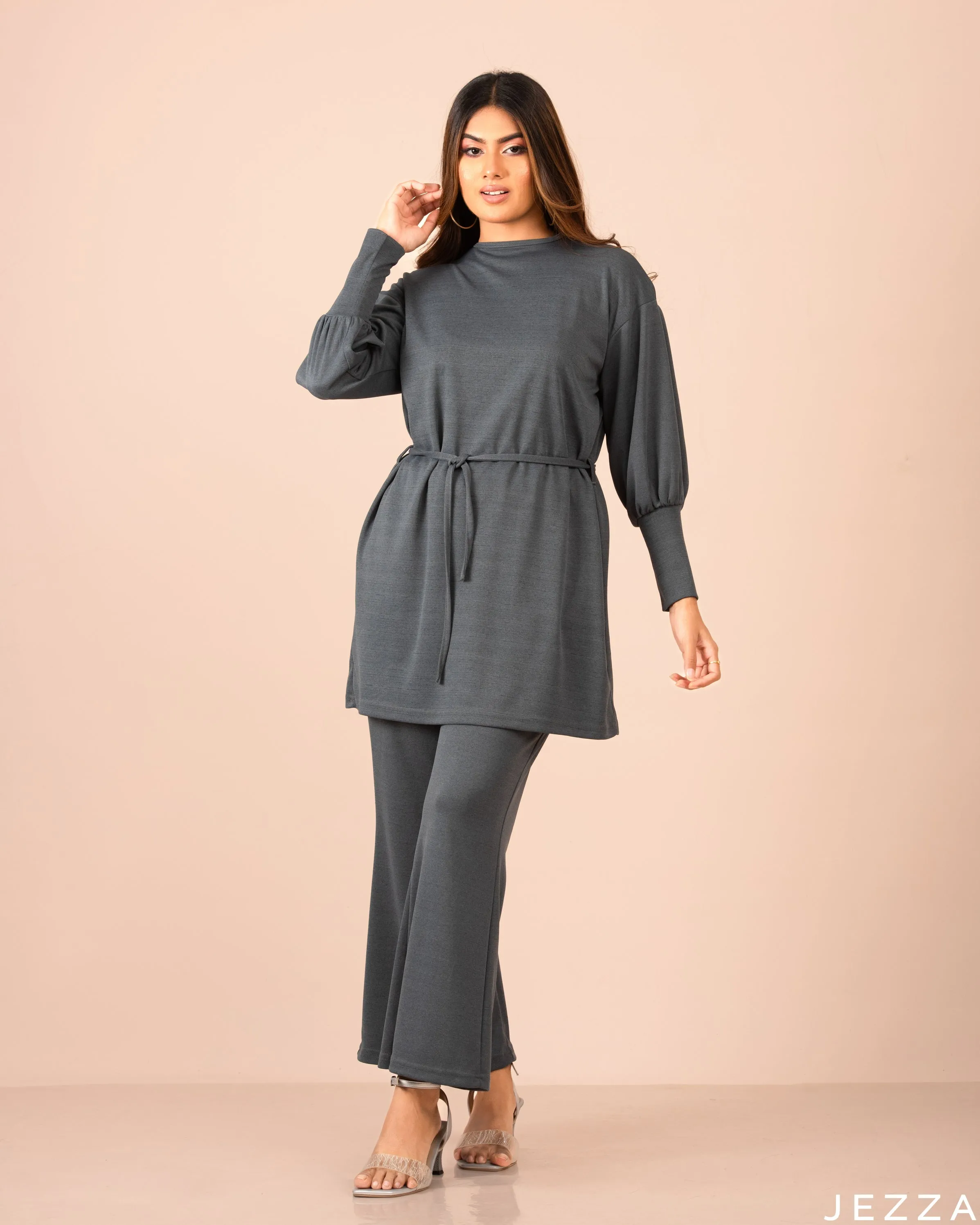 Relaxed Cotton Knit Top & Pant Set 56842/57572