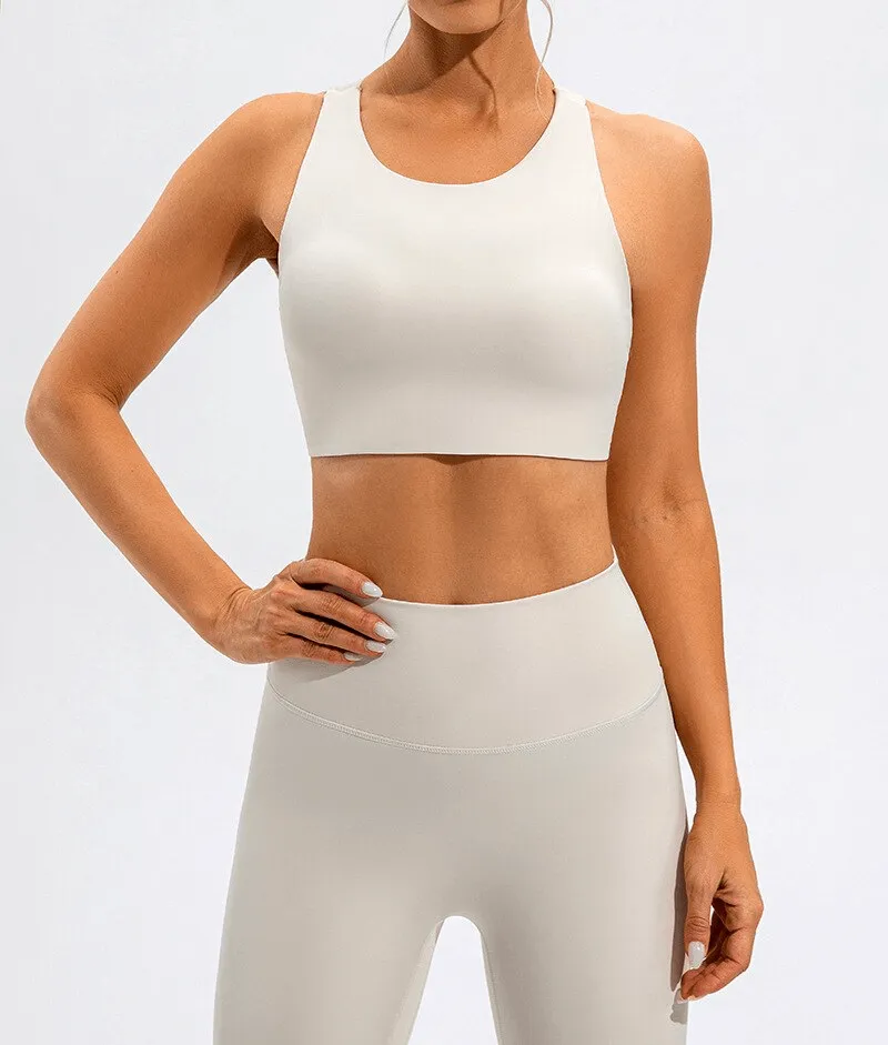 Sexy Elastic Women's Sports Bra / Workout Top with Open Back - SF1259