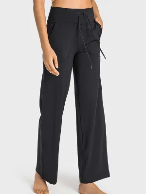 Sports Elastic Women's Pants with High Waist and Wide Pants - SF1522