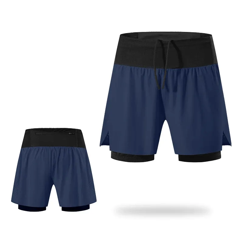 Stylish Men's Dual-Tone Running Shorts with Pockets - SF2200