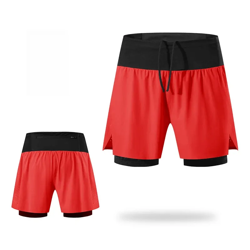 Stylish Men's Dual-Tone Running Shorts with Pockets - SF2200