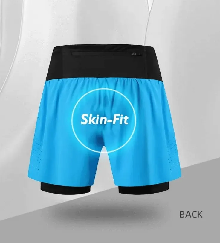 Stylish Men's Dual-Tone Running Shorts with Pockets - SF2200