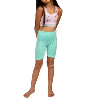 Teal Biker Shorts