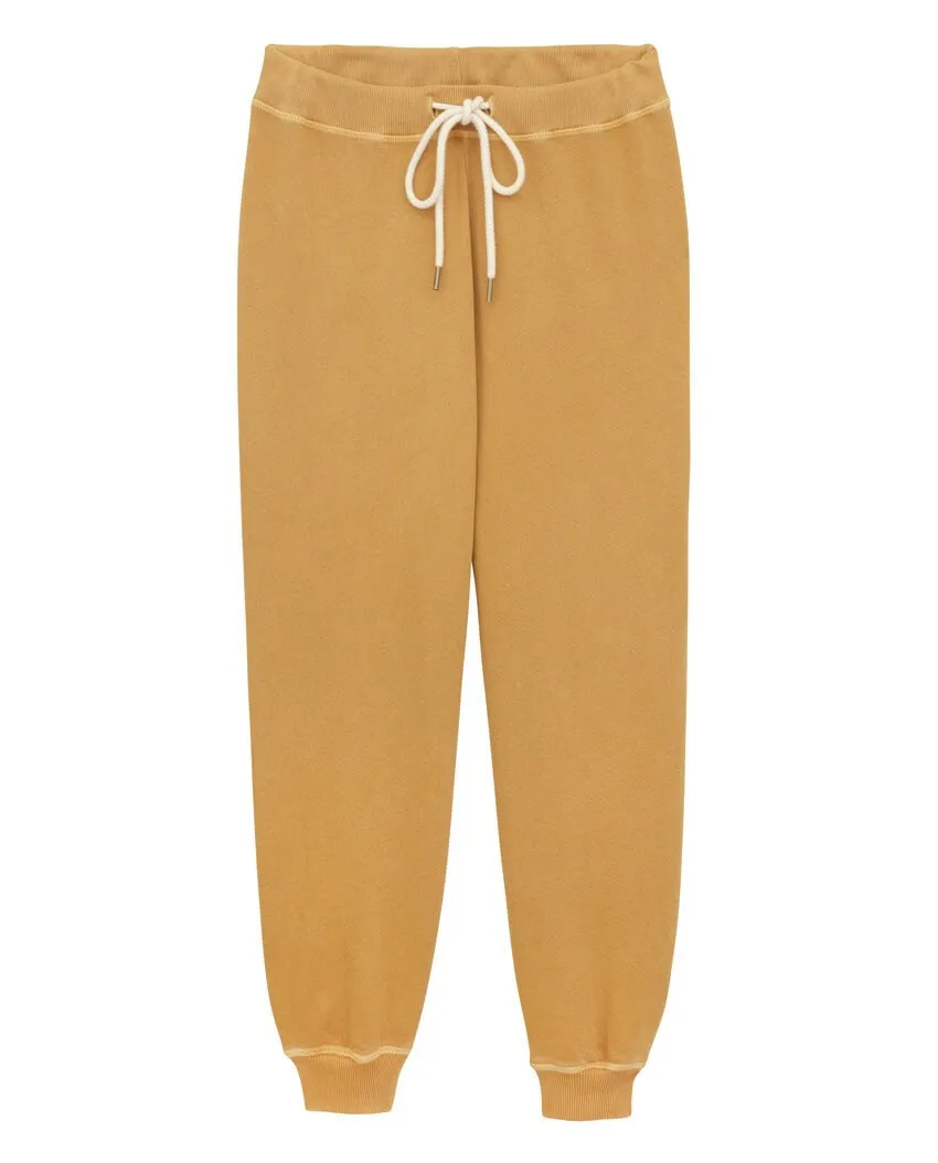 The Great - The Cropped Sweatpant in Mustard