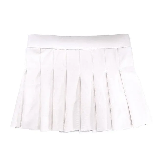 Tween Bottoms | Pleated Active Skirt- White | Shade Critters