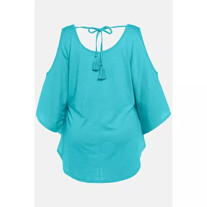 Ulla Popken Batwing T-shirt in Turquoise