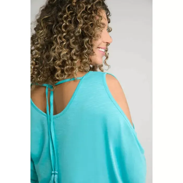 Ulla Popken Batwing T-shirt in Turquoise