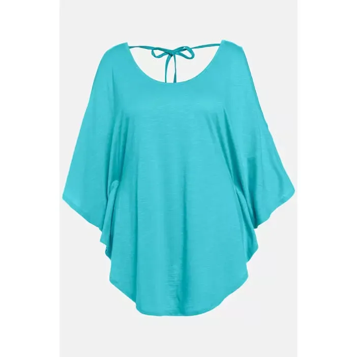 Ulla Popken Batwing T-shirt in Turquoise