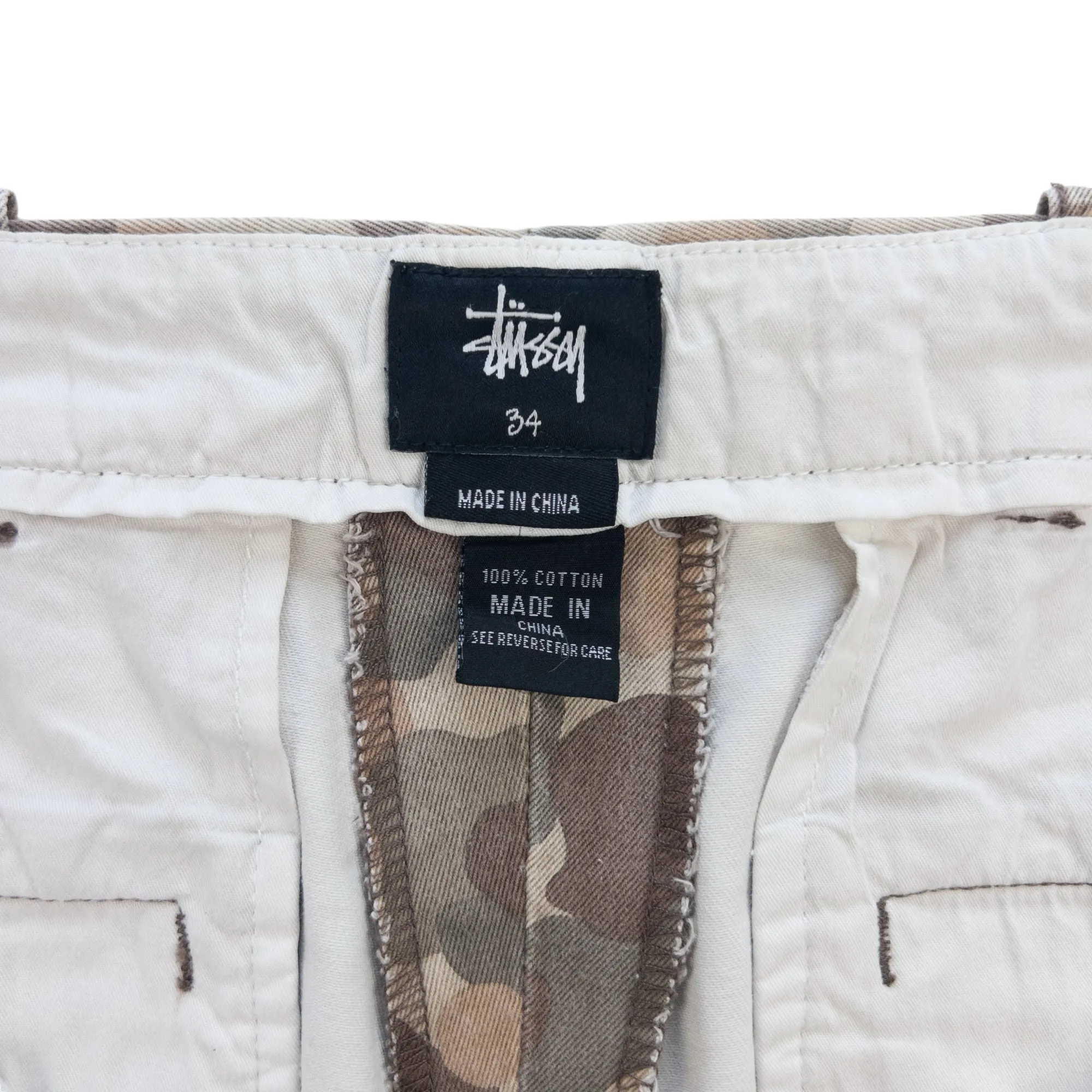 Vintage Stussy Camo Trousers Size W36